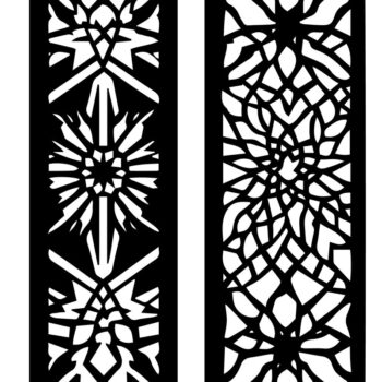 Intra απο ξύλο plywood 3mm-4mm πάχος - Κομψό σχέδιο πάνελ κοπής με λέιζερ Δίασταση 6x6 cm INTRAFABR-116158163 - Image 1