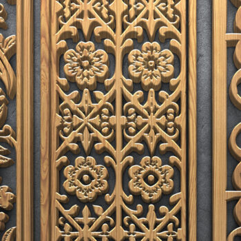 Intra απο ξύλο plywood 3mm-4mm πάχος - Κομψά σχέδια πάνελ κοπής με λέιζερ Δίασταση 4500x5400 cm INTRAFABR-124676405 - Image 3