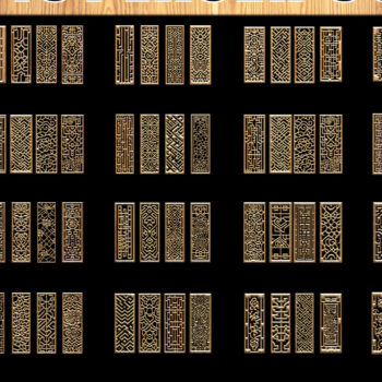 Intra απο ξύλο plywood 3mm-4mm πάχος - Κομψά μοτίβα κοπής με λέιζερ Δίασταση 3200x7200 cm INTRAFABR-118187346 - Image 1