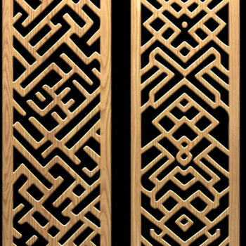 Intra απο ξύλο plywood 3mm-4mm πάχος - Κομψά μοτίβα κοπής με λέιζερ Δίασταση 3200x7200 cm INTRAFABR-118187346 - Image 4