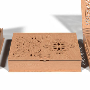 Intra απο ξύλο plywood 3mm-4mm πάχος - Κομψό ξύλινο κουτί κοπής με λέιζερ 3D  Δίασταση 30x30 cm INTRAFABR-118221910 - Image 1