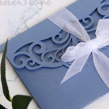 Intra απο ξύλο plywood 3mm-4mm πάχος - Κομψό πρότυπο προσκλητηρίου γάμου Δίασταση 127x178 cm INTRAFABR-32850095 - Image 3