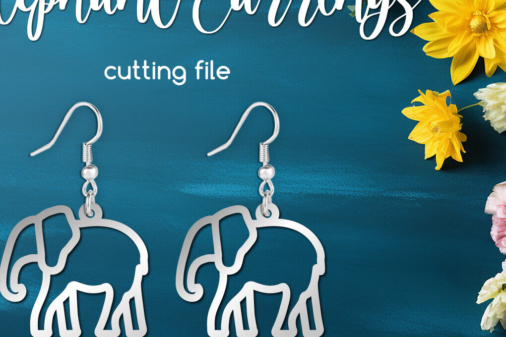 Intra απο ξύλο plywood 3mm-4mm πάχος -  αποκοπής  Eephant Earring Δίασταση 3x3 cm INTRAFABR-116379924