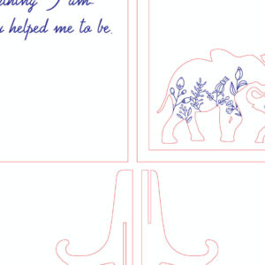 Intra απο ξύλο plywood 3mm-4mm πάχος - Ελέφαντας μαμά και μωρό σημάδι  Δίασταση 30x20 cm INTRAFABR-118594230