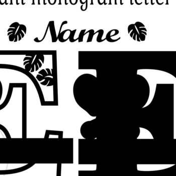 Intra απο ξύλο plywood 3mm-4mm πάχος -   δέσμης γραμμάτων μονογράμματος ελέφαντα Δίασταση 30x20 cm INTRAFABR-73205755 - Image 4