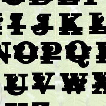 Intra απο ξύλο plywood 3mm-4mm πάχος -   δέσμης γραμμάτων μονογράμματος ελέφαντα Δίασταση 30x20 cm INTRAFABR-73205755 - Image 5