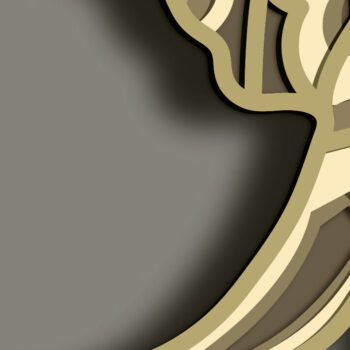 Intra απο ξύλο plywood 3mm-4mm πάχος - Elephant Multilayer /Elephant Mandala Δίασταση 30x30 cm INTRAFABR-67067774 - Image 4