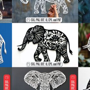 Intra απο ξύλο plywood 3mm-4mm πάχος - Δέσμη  Cut Paper Cut Elephant Δίασταση 10x15 cm INTRAFABR-104296933