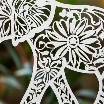 Intra απο ξύλο plywood 3mm-4mm πάχος - Δέσμη  Cut Paper Cut Elephant Δίασταση 10x15 cm INTRAFABR-104296933 - Image 3