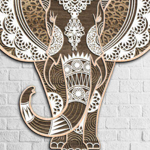 Intra απο ξύλο plywood 3mm-4mm πάχος - Elephant διανυσματικά αρχεία για  Δίασταση 20x20 cm INTRAFABR-9256164