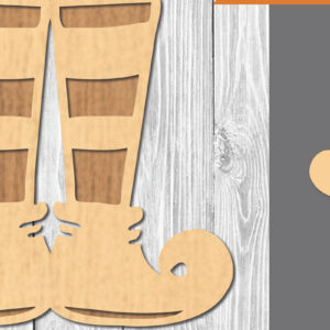 Intra απο ξύλο plywood 3mm-4mm πάχος - Elf Feet Laser Cut Decoration  1 Δίασταση 20x20 cm INTRAFABR-109511045