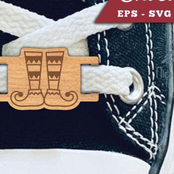 Intra απο ξύλο plywood 3mm-4mm πάχος - Elf Legs Κορδόνια Ετικέτες Laser Cut 3 Δίασταση 20x20 cm INTRAFABR-112294959 - Image 1