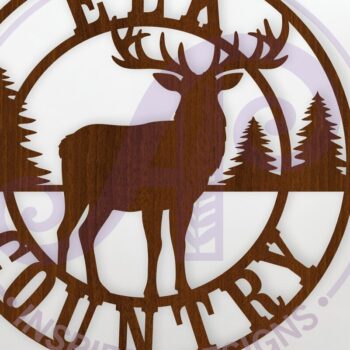 Intra απο ξύλο plywood 3mm-4mm πάχος - Elk Country Wall Art Sign, Δίασταση 40x50 cm INTRAFABR-116859835 - Image 1