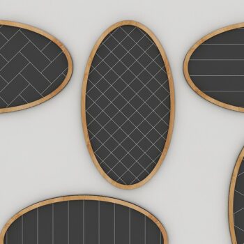 Intra απο ξύλο plywood 3mm-4mm πάχος - Ellipse Frames με μοτίβα Αρχεία λέιζερ Δίασταση 20x25 cm INTRAFABR-39274877 - Image 1