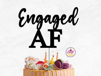 Intra απο ξύλο plywood 3mm-4mm πάχος - Enganged AF Cake Topper Δίασταση 20x20 cm INTRAFABR-75261214 - Image 1