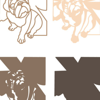 Intra απο ξύλο plywood 3mm-4mm πάχος - English Bull-Dog Multilayer /Vector Δίασταση 30x20 cm INTRAFABR-65436326 - Image 2