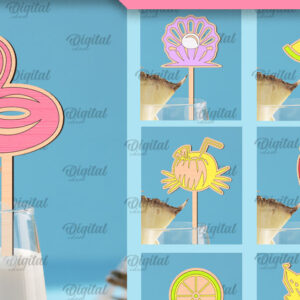 Intra απο ξύλο plywood 3mm-4mm πάχος - Δέσμη κοπής με λέιζερ με χαραγμένο Drink Topper Δίασταση 30x20 cm INTRAFABR-96806872