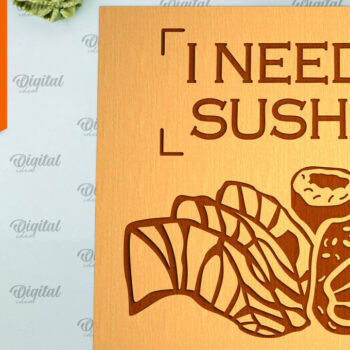 Intra απο ξύλο plywood 3mm-4mm πάχος - Χαραγμένο Sushi Board Laser Cut Δίασταση 30x20 cm INTRAFABR-98535597 - Image 1