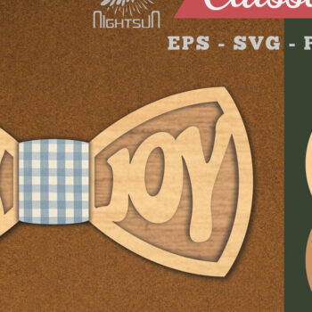 Intra απο ξύλο plywood 3mm-4mm πάχος - Απολαύστε Laser Cut Bowtie Δίασταση 20x20 cm INTRAFABR-112130434 - Image 1