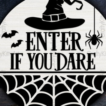 Intra απο ξύλο plywood 3mm-4mm πάχος - Μπείτε αν τολμάτε 3D αποκριάτικη πινακίδα πόρτας Δίασταση 30x20 cm INTRAFABR-104607472 - Image 1