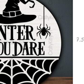 Intra απο ξύλο plywood 3mm-4mm πάχος - Μπείτε αν τολμάτε 3D αποκριάτικη πινακίδα πόρτας Δίασταση 30x20 cm INTRAFABR-104607472 - Image 2