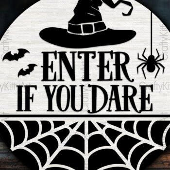 Intra απο ξύλο plywood 3mm-4mm πάχος - Μπείτε αν τολμάτε 3D αποκριάτικη πινακίδα πόρτας Δίασταση 30x20 cm INTRAFABR-104607472 - Image 4