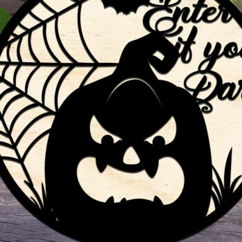 Intra απο ξύλο plywood 3mm-4mm πάχος - Εισαγάγετε αν τολμάτε κολοκύθα 16 ιντσών γύρο Δίασταση 15x15 cm INTRAFABR-75709037 - Image 1