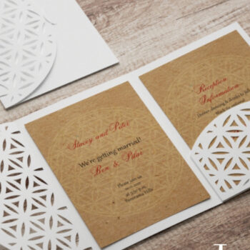 Intra απο ξύλο plywood 3mm-4mm πάχος - Πρότυπο φακέλου Sacred Pattern  Δίασταση 20x20 cm INTRAFABR-61281022 - Image 1