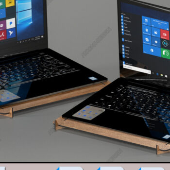 Intra απο ξύλο plywood 3mm-4mm πάχος - Εργονομική βάση Laptop Αρχεία Laser Κομψά Δίασταση 30x20 cm INTRAFABR-95436089 - Image 1