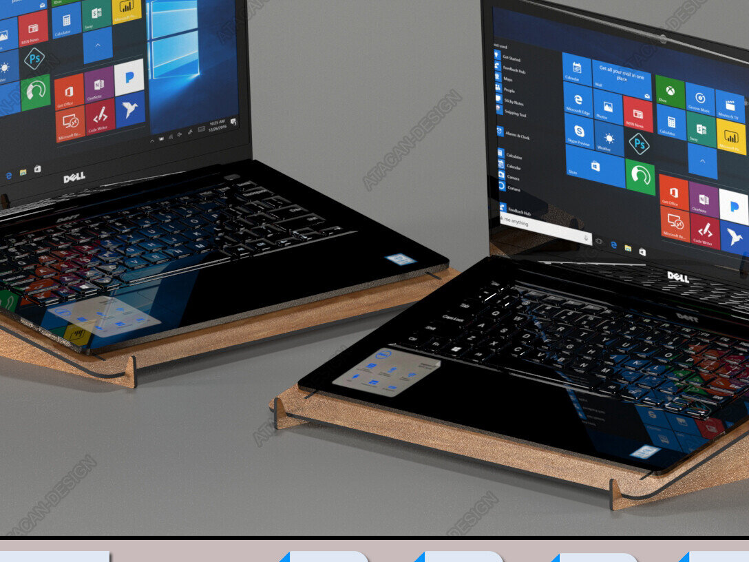 Intra απο ξύλο plywood 3mm-4mm πάχος - Εργονομική βάση Laptop Αρχεία Laser Κομψά Δίασταση 30x20 cm INTRAFABR-95436089