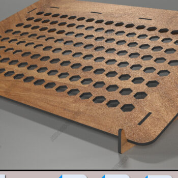 Intra απο ξύλο plywood 3mm-4mm πάχος - Εργονομική βάση Laptop Αρχεία Laser Κομψά Δίασταση 30x20 cm INTRAFABR-95436089 - Image 3