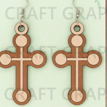Intra απο ξύλο plywood 3mm-4mm πάχος - Esus Cross Esus Earrings Laser Cut Bundle Δίασταση 3x3 cm INTRAFABR-124747922 - Image 5