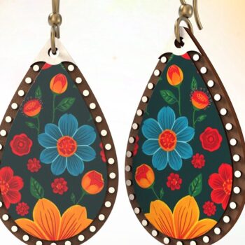 Intra απο ξύλο plywood 3mm-4mm πάχος - Ethnic Style Σκουλαρίκια Drop Laser Cut Δίασταση 32x52 cm INTRAFABR-123290446 - Image 2