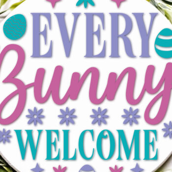 Intra απο ξύλο plywood 3mm-4mm πάχος - Κάθε λαγουδάκι καλωσορίζει το Πάσχα της πόρτας Δίασταση 4x4 cm INTRAFABR-118043975 - Image 1