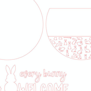 Intra απο ξύλο plywood 3mm-4mm πάχος - Κάθε λαγουδάκι καλωσορίσματος  Δίασταση 20x20 cm INTRAFABR-116541723 - Image 1