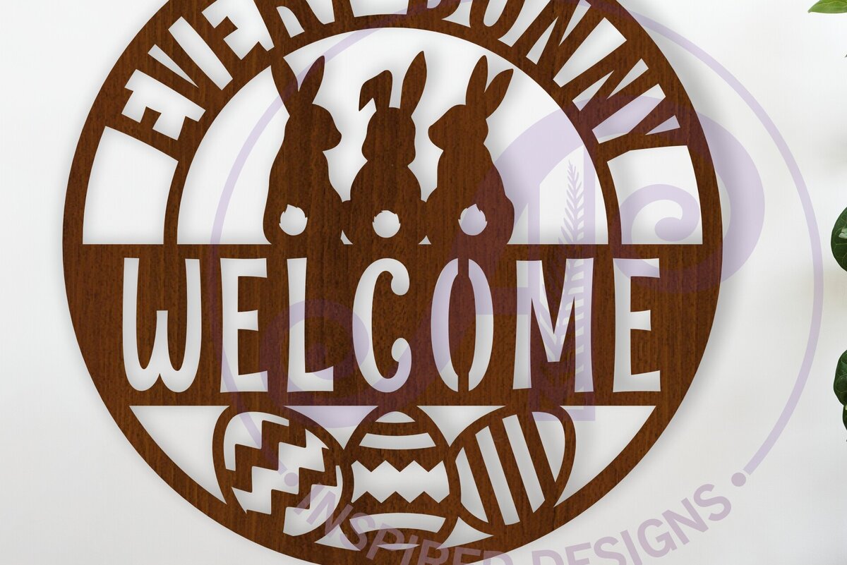 Intra απο ξύλο plywood 3mm-4mm πάχος - Κάθε λαγουδάκι καλωσορίσματος τοίχου,  Δίασταση 40x50 cm INTRAFABR-116363196