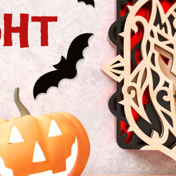 Intra απο ξύλο plywood 3mm-4mm πάχος - Evil Knight Wall Art 3D Layered Cut Δίασταση 30x30 cm INTRAFABR-16321546 - Image 1