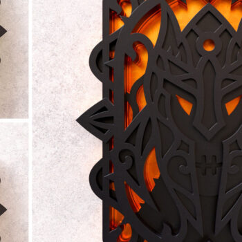 Intra απο ξύλο plywood 3mm-4mm πάχος - Evil Knight Wall Art 3D Layered Cut Δίασταση 30x30 cm INTRAFABR-16321546 - Image 6