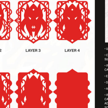 Intra απο ξύλο plywood 3mm-4mm πάχος - Evil Knight Wall Art 3D Layered Cut Δίασταση 30x30 cm INTRAFABR-16321546 - Image 10