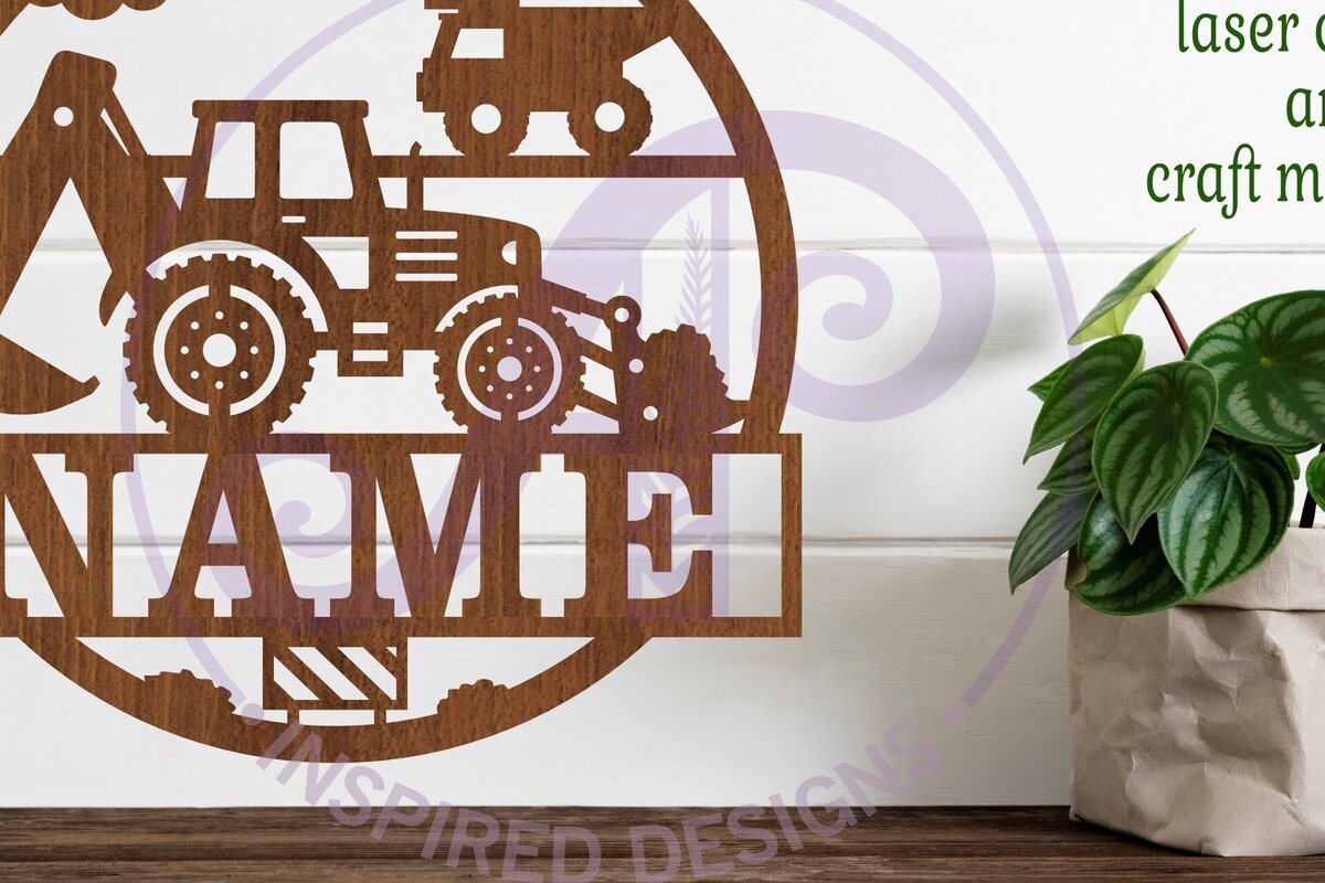 Intra απο ξύλο plywood 3mm-4mm πάχος - Πινακίδα ονόματος κατασκευής εκσκαφέα  Δίασταση 30x20 cm INTRAFABR-102343394