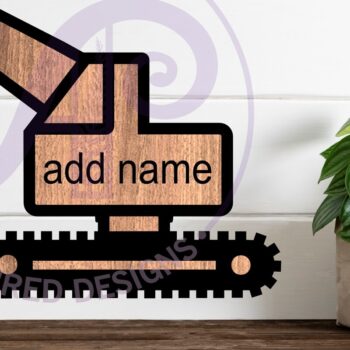 Intra απο ξύλο plywood 3mm-4mm πάχος - Περίγραμμα οχήματος κατασκευής εκσκαφέων Δίασταση 30x20 cm INTRAFABR-111089005 - Image 2