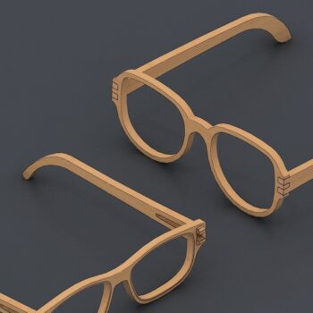 Intra απο ξύλο plywood 3mm-4mm πάχος - Λίμες κοπής με λέιζερ γυαλιών, Ξύλινα γυαλιά Δίασταση 30x20 cm INTRAFABR-40246121 - Image 1