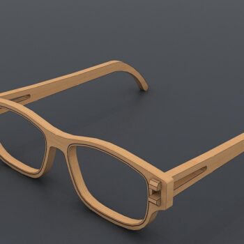 Intra απο ξύλο plywood 3mm-4mm πάχος - Λίμες κοπής με λέιζερ γυαλιών, Ξύλινα γυαλιά Δίασταση 30x20 cm INTRAFABR-40246121 - Image 2