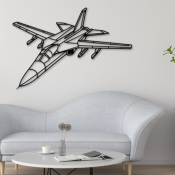 Intra απο ξύλο plywood 3mm-4mm πάχος - F-111 Laser Cut Aircraft Silhouette Dxf Δίασταση 20x20 cm INTRAFABR-113014365 - Image 1