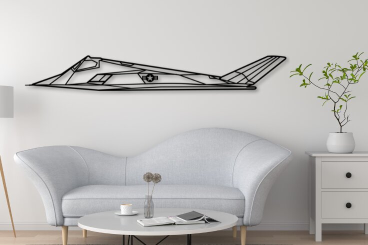 Intra απο ξύλο plywood 3mm-4mm πάχος - F-117 Nighthawk Laser Cut Airplane Dxf Δίασταση 20x20 cm INTRAFABR-113059395