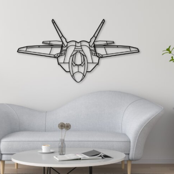 Intra απο ξύλο plywood 3mm-4mm πάχος - F-22 Raptor Laser Cut Aircraft Silhouett Δίασταση 20x20 cm INTRAFABR-112567000 - Image 1