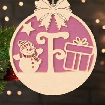 Intra απο ξύλο plywood 3mm-4mm πάχος - F Αρχικό Χριστουγεννιάτικο Στολίδι Δίασταση 6x6 cm INTRAFABR-107429678 - Image 1