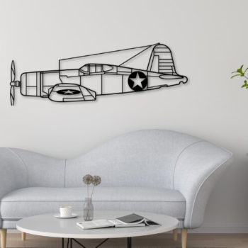 Intra απο ξύλο plywood 3mm-4mm πάχος - F4U Corsair Cut Laser Aircraft Silhouett Δίασταση 20x20 cm INTRAFABR-112566838 - Image 1