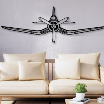 Intra απο ξύλο plywood 3mm-4mm πάχος - F4U Corsair Laser Cut Airplane Wall Art Δίασταση 40x50 cm INTRAFABR-112690533 - Image 1