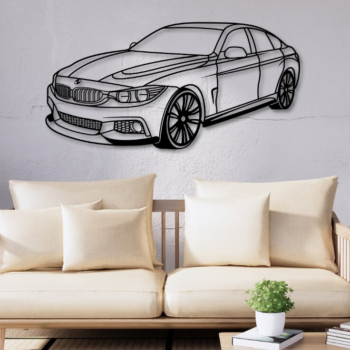 Intra απο ξύλο plywood 3mm-4mm πάχος - F82 Gran Coupe Laser Cut Car Silhouette Δίασταση 20x20 cm INTRAFABR-112809330 - Image 1